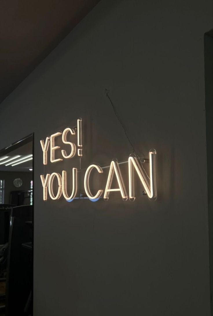 Yes You Can Neon Light Wall Decoration (All Colors)