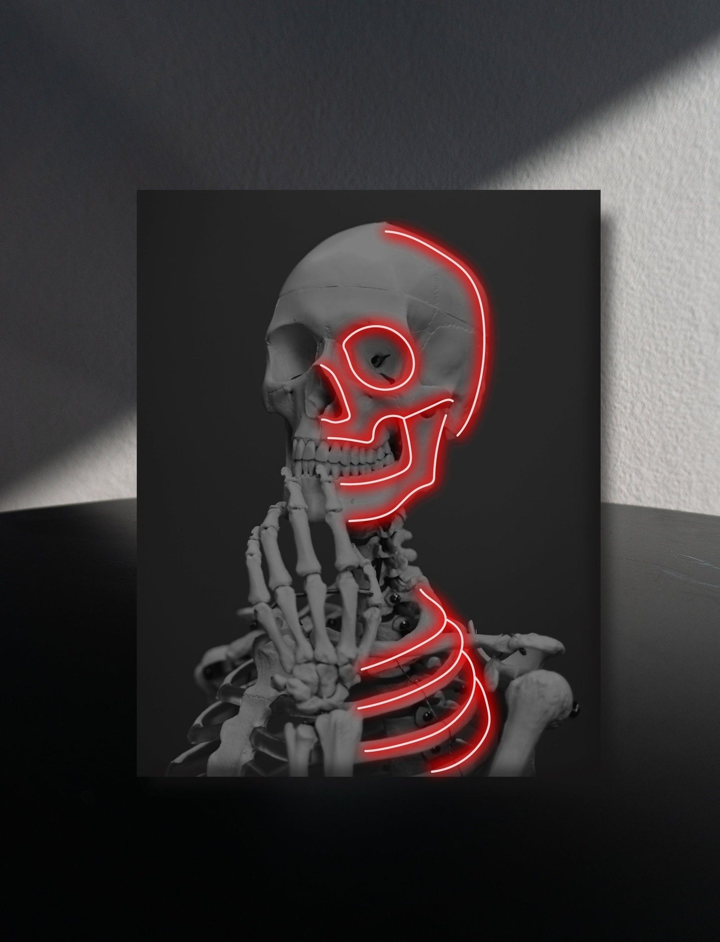 White Skull Neon Poster (All Colors)