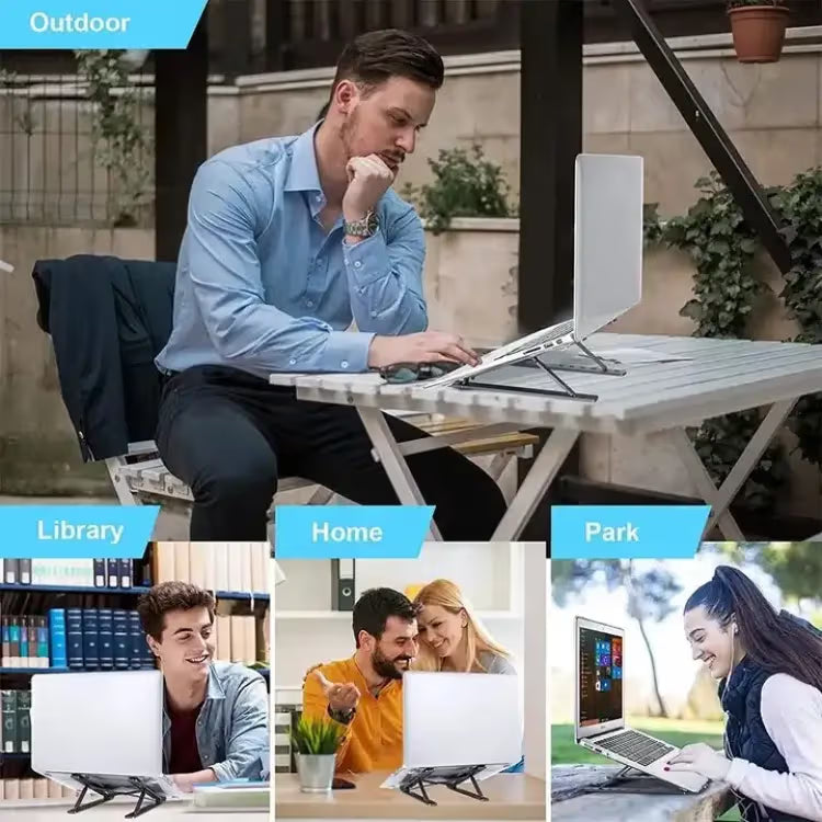 Aluminium Alloy Creative Laptop Stand, Portable And Fold-Able