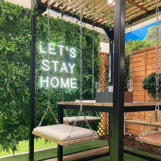 Lets Stay Home Neon Sign Wall Decoration