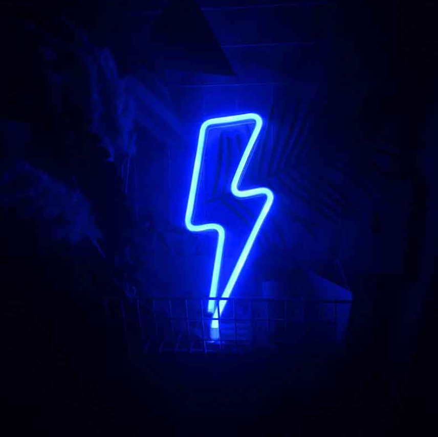 Neon Light Power/Energy Art Sign