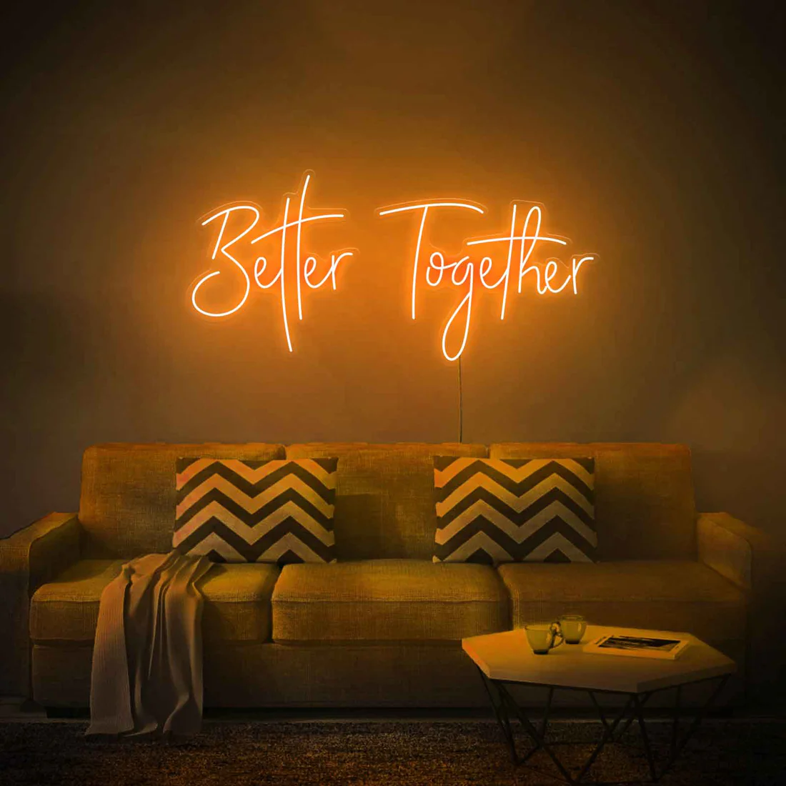 Better Together Neon Sign Wall Decoration (Single Line)