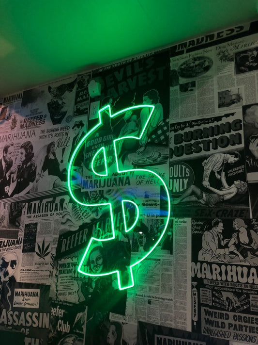 Dollar Sign Neon Light Wall Decoration (All Colors)