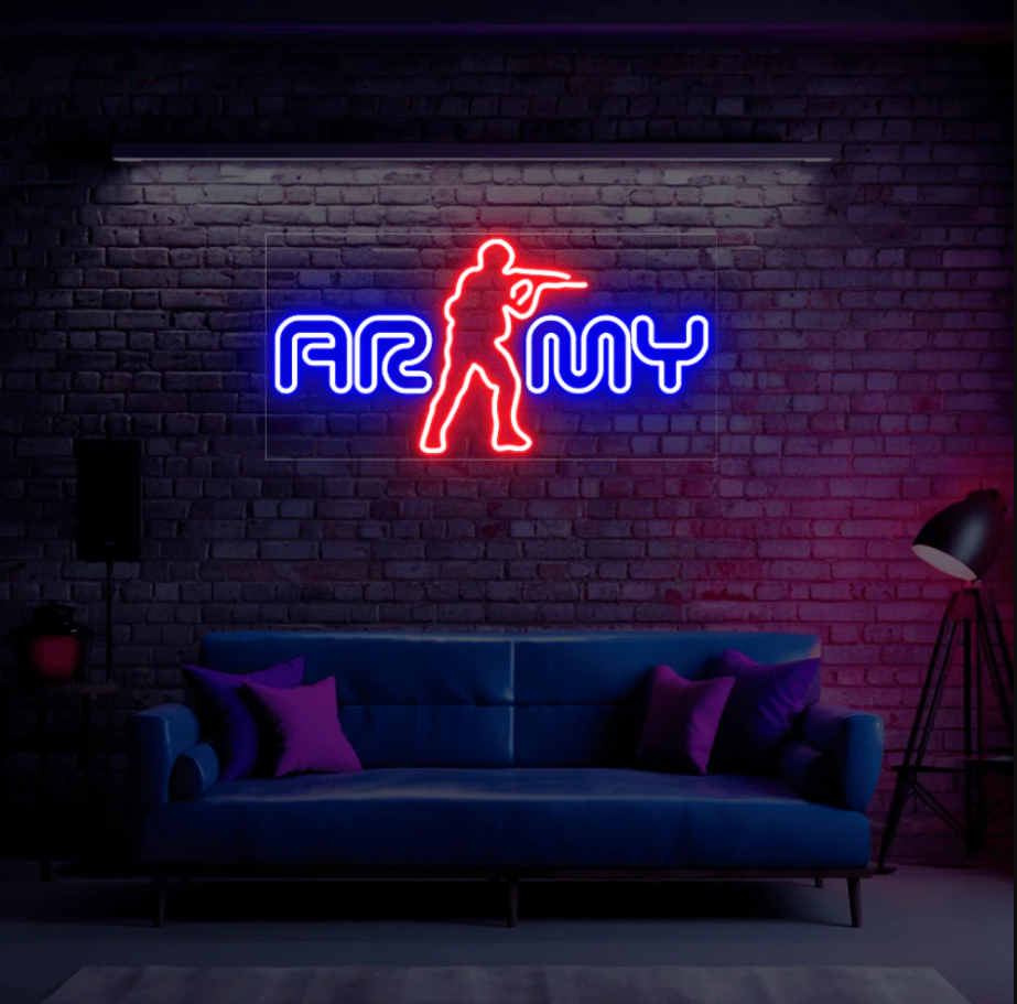 Army Neon Sign