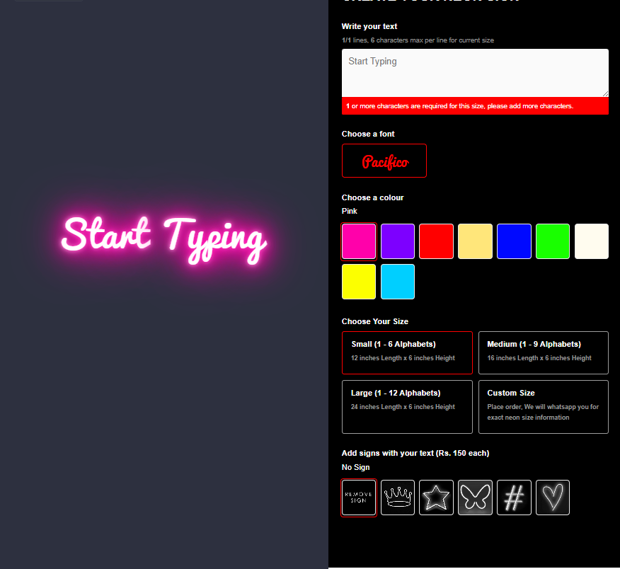 Customized Neon Sign