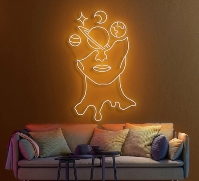 Galaxy Brain Neon Sign