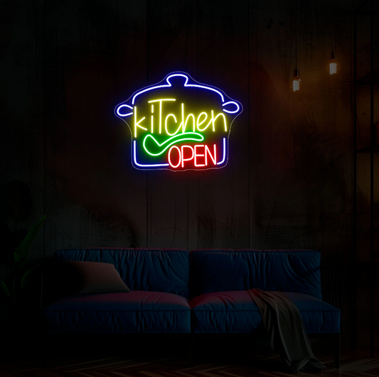 Kitchen Open Neon Sign