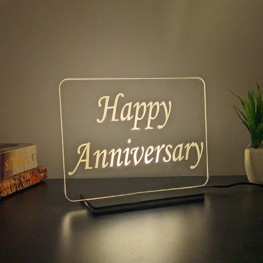 3D LED Acrylic Lamp - Happy Anniversary