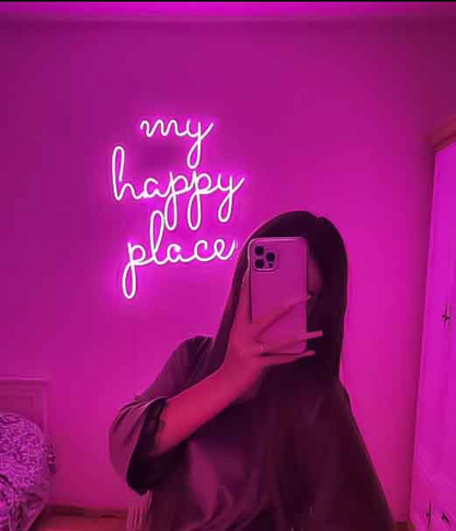 My Happy Place Neon Sign