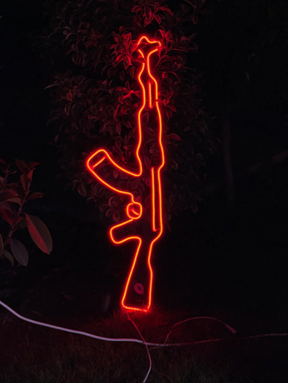 AK-47 Gun Neon Sign