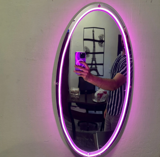 Neon Selfie Acrylic mirror for Room Walls